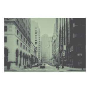 Schwarz-weiß Vintage San Francisco Downtown Fotodruck