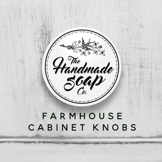 Schwarz-Weiß Vintage Seife Badezimmer Keramikknauf