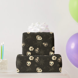 Schwarz-Weiß-Vintages Halloween-Muster Geschenkpapier