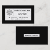 Schwarz-Weiß Visitenkarte (Vorne/Hinten)