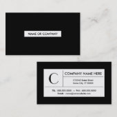 Schwarz-Weiß Visitenkarte (Vorne/Hinten)