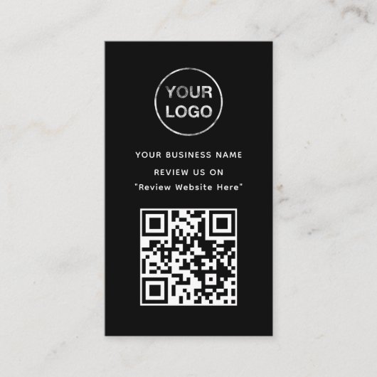 Schwarz-Weiß-Visitenkarte Begleitkarte (Vorderseite)