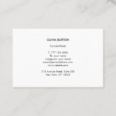 Schwarz-Weiß-Visitenkarte. Einfache Visitenkarte. Visitenkarte (Rückseite)