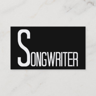 Schwarz-Weiß-Visitenkarte für Songwriter Visitenkarte