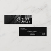 Schwarz-Weiß-Visitenkarte Mini Visitenkarte (Vorne/Hinten)