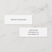 Schwarz-Weiß-Visitenkarte Mini Visitenkarte (Vorne/Hinten)