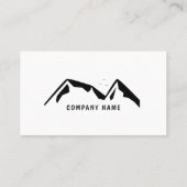 Schwarz-Weiß-Visitenkarte mit Bergen Visitenkarte (Rückseite)