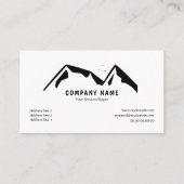 Schwarz-Weiß-Visitenkarte mit Bergen Visitenkarte (Vorderseite)