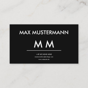 Schwarz Weiß Visitenkarte Selbst Gestalten Vorlag