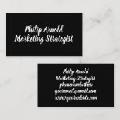 Schwarz-Weiß-Visitenkarte Visitenkarte (Vorne/Hinten)