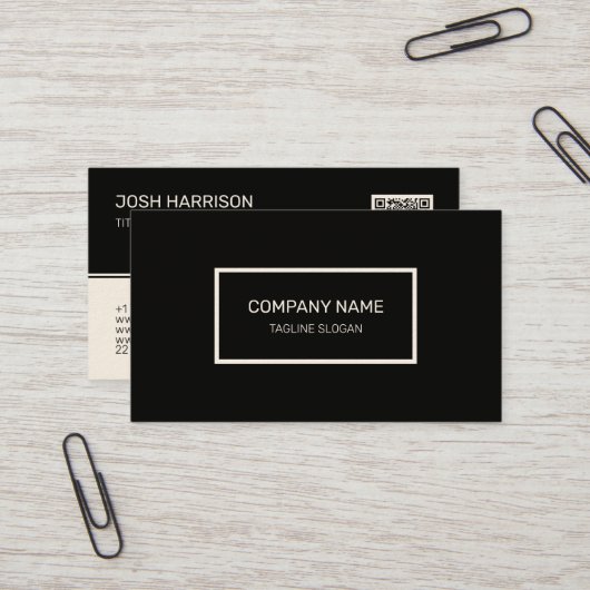 Schwarz-Weiß-Visitenkarte Visitenkarte (Vorderseite/Rückseite Beispiel)