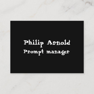 Schwarz-Weiß-Visitenkarte Visitenkarte