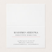 Schwarz Weiß Visitenkarten (Außenseite Aufgefaltet)