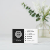 Schwarz/Weiß Visitentenkarte Gestalten Vorlage Visitenkarte (Stehend Vorderseite)