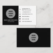 Schwarz/Weiß Visitentenkarte Gestalten Vorlage Visitenkarte (Vorne/Hinten)