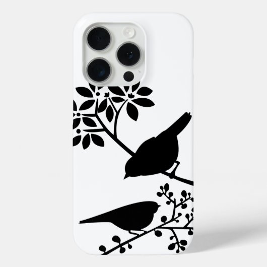 Schwarz-Weiß-Vögel Case-Mate iPhone Hülle (Rückseite)
