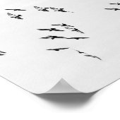 Schwarz-Weiß-Vogel-Motion-Poster Poster (Ecke)