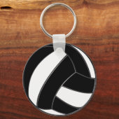 Schwarz-Weiß-Volleyball-Schlüsselanhänger Personal Schlüsselanhänger (Rückseite)