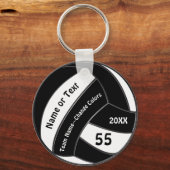 Schwarz-Weiß-Volleyball-Schlüsselanhänger Personal Schlüsselanhänger (Vorderseite)