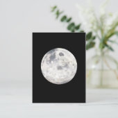 Schwarz-Weiß-Vollmond-Ölgemälde Postkarte (Stehend Vorderseite)
