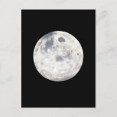 Schwarz-Weiß-Vollmond-Ölgemälde Postkarte (Vorderseite)