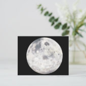 Schwarz-Weiß-Vollmond-Ölgemälde Postkarte (Stehend Vorderseite)