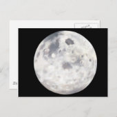 Schwarz-Weiß-Vollmond-Ölgemälde Postkarte (Vorne/Hinten)