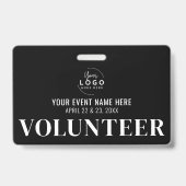 Schwarz-weiß Volunteer Ausweis (Vorderseite)