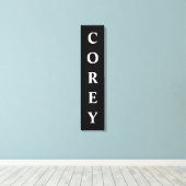 Schwarz/Weiß Vor/Familie/Nachname Leinwanddruck (Insitu (Holzboden))