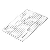 Schwarz-Weiß-Vorlage für einfache Geschäfte Notizblock (angewinkelt)