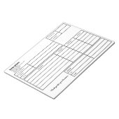 Schwarz-Weiß-Vorlage für einfache Geschäftsmodelle Notizblock (angewinkelt)