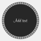 Schwarz-Weiß-Vorlage Runder Aufkleber (Vorderseite)