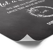 Schwarz-weiß Wählen Sie ein Plakat für Hochzeitssa (Ecke)