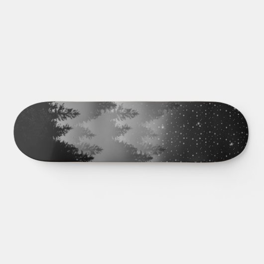 Schwarz-Weiß-Wald-Galaxie-Traum #1 #decor #art Skateboard (Horizontal)