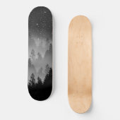 Schwarz-Weiß-Wald-Galaxie-Traum #1 #decor #art Skateboard (Vorderseite)