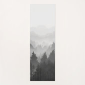 Schwarz-Weiß-Wald Landschaft Minimalistisch Yogamatte (Vorderseite)