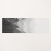Schwarz-Weiß-Wald Landschaft Minimalistisch Yogamatte (Vorderseite (Horizontal))