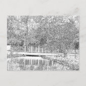 Schwarz-Weiß-Wald Postkarte (Vorderseite)