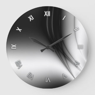 Schwarz-Weiß-Wand-Uhr Große Wanduhr
