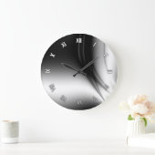 Schwarz-Weiß-Wand-Uhr Große Wanduhr (Zuhause)