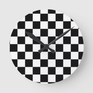 Schwarz-Weiß-Wanduhr Runde Wanduhr