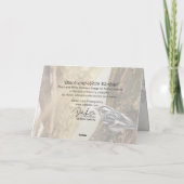 Schwarz-Weiß-Warbler Karte (Rückseite)