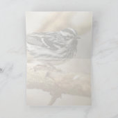 Schwarz-Weiß-Warbler Karte (Innenseite)