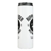 Schwarz-Weiß-Wärmer für Kajakfahrer Thermosbecher (Rückseite)