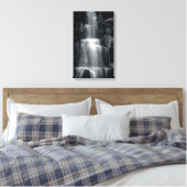 Schwarz-Weiß-Wasserfall-Canvas drucken Leinwanddruck (Insitu (Schlafzimmer))