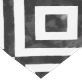 Schwarz-Weiß-Wasserfarbe Diamantmuster Mittelgroßer Tischläufer (Ecke)