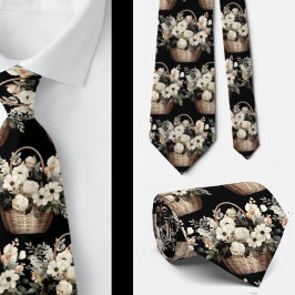 Schwarz-Weiß-Wasserfarbe Krawatte