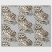 Schwarz-Weiß-Wasserfarbe Vogelarten Tier Geschenkpapier (Flach)