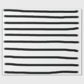 Schwarz-Weiß-Wasserfarben, handgezogene Linien Geschenkpapier (Flach)