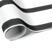 Schwarz-Weiß-Wasserfarben, handgezogene Linien Geschenkpapier (Rolleneckpunkt)